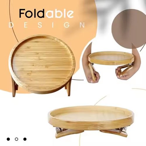 wooden foldable sofa tray
