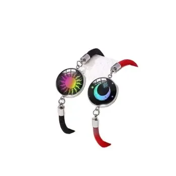 Luminous Couple Bracelets – Handmade Sun & Moon Matching Bracelets, Stylish Glow-in-The-Dark Design for Romantic Pairs