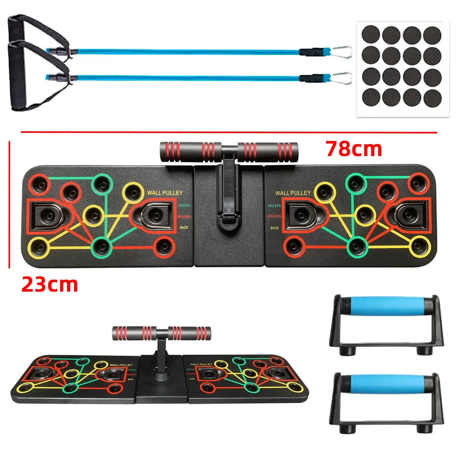 Multi-Functional Push-Up Board Adjustable Angles Multiple Training Levels Targets Chest and Abs Non-Slip Durable Home Fitness Equipment