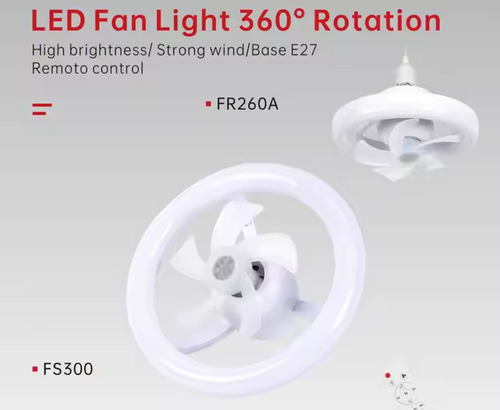 LED oscillating fan light