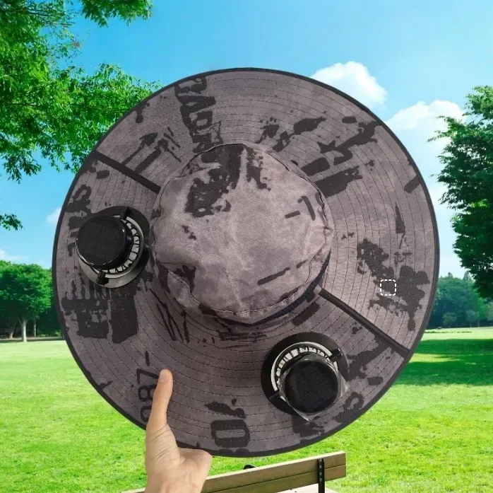 Solar Powered Fan Hat for Men – UV Protection, Extra-Large Brim Sun Hat for Hiking, Fishing & Outdoor Adventures