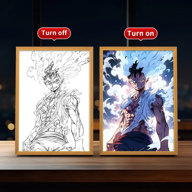 Anime Naruto Glow-in-The-Dark Art – Uzumaki Naruto & Obito Uchiha Desktop Display for Bedroom – DIY Ambiance Night Light