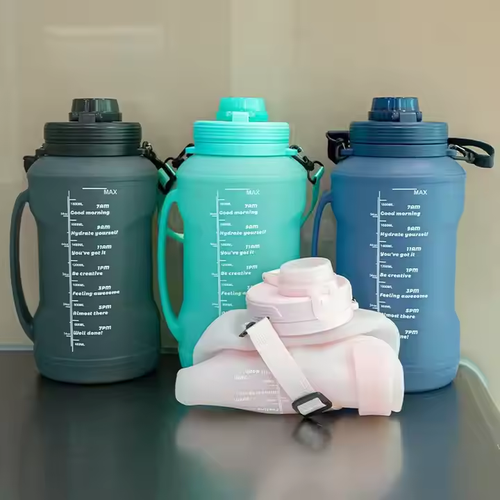 Outdoor rubber water bottle