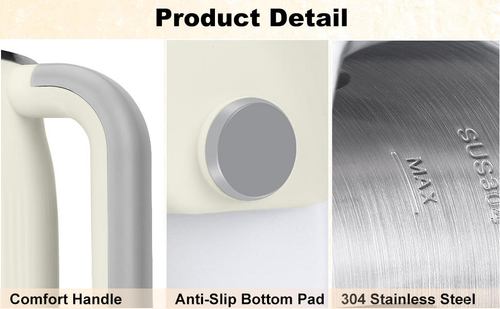 1000ml Durable Stainless Steel Soy Milk Maker