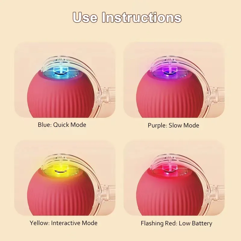 Auto-Rolling Bouncing Cat Ball – Self-Entertaining Interactive Toy for Cats – Boredom Buster & Exercise Helper