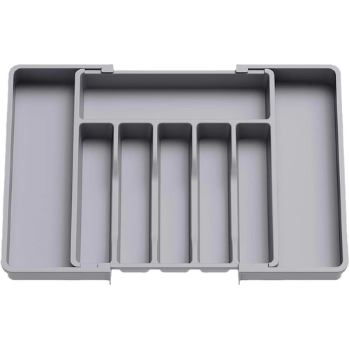 Retractable drawer-style cutlery storage box
