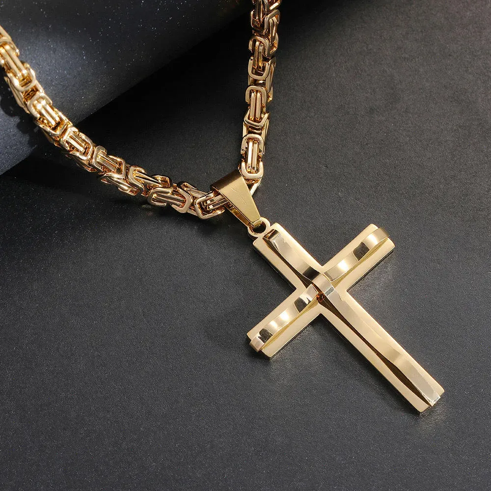 Hip Hop Christian Cross Stainless Steel Men's Pendant Necklace 138 sales