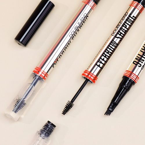 Private Label Ultra-Thin Precision Eye Brow Pencils With Gel Long-Lasting Eyebrow Pen Styling 2in1 Eyebrow Gel