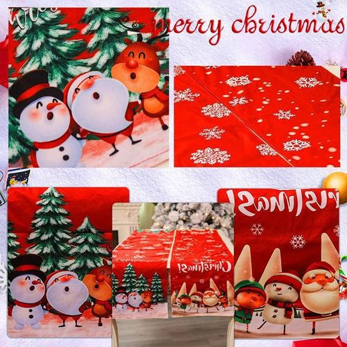 Christmas Table Runner for Holiday Custom Personalized Printing Promotional Festival Table Runner for Dining Room