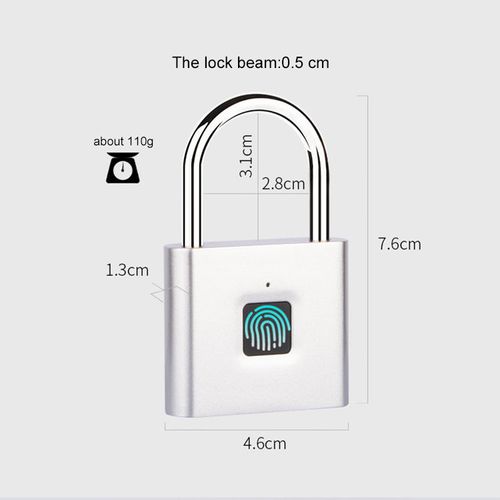 Zinc Alloy Fingerprint Lock Keyless Anti-Theft Smart Lock Intelligent Safety Electronic Candado Padlock