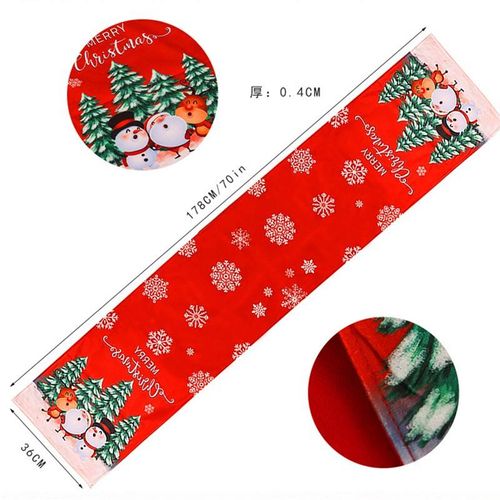 Christmas Table Runner for Holiday Custom Personalized Printing Promotional Festival Table Runner for Dining Room