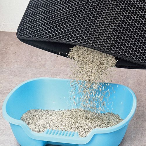 Double Layer Non slip Easy to Clean Cat Litter Box Filter Mat Honeycomb Trapping Mat Eva Cat Litter Mats