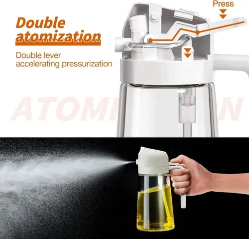 470ml Mist 2 in 1 Olive Oil Dispenser Bottle Premium Glass Oil spray Bottle Oil Sprayer for Cooking 918 sales