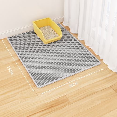 Double Layer Non slip Easy to Clean Cat Litter Box Filter Mat Honeycomb Trapping Mat Eva Cat Litter Mats