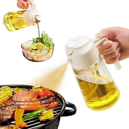 470ml Mist 2 in 1 Olive Oil Dispenser Bottle Premium Glass Oil spray Bottle Oil Sprayer for Cooking 918 sales