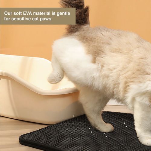 Double Layer Non slip Easy to Clean Cat Litter Box Filter Mat Honeycomb Trapping Mat Eva Cat Litter Mats