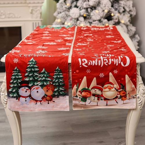 Christmas Table Runner for Holiday Custom Personalized Printing Promotional Festival Table Runner for Dining Room