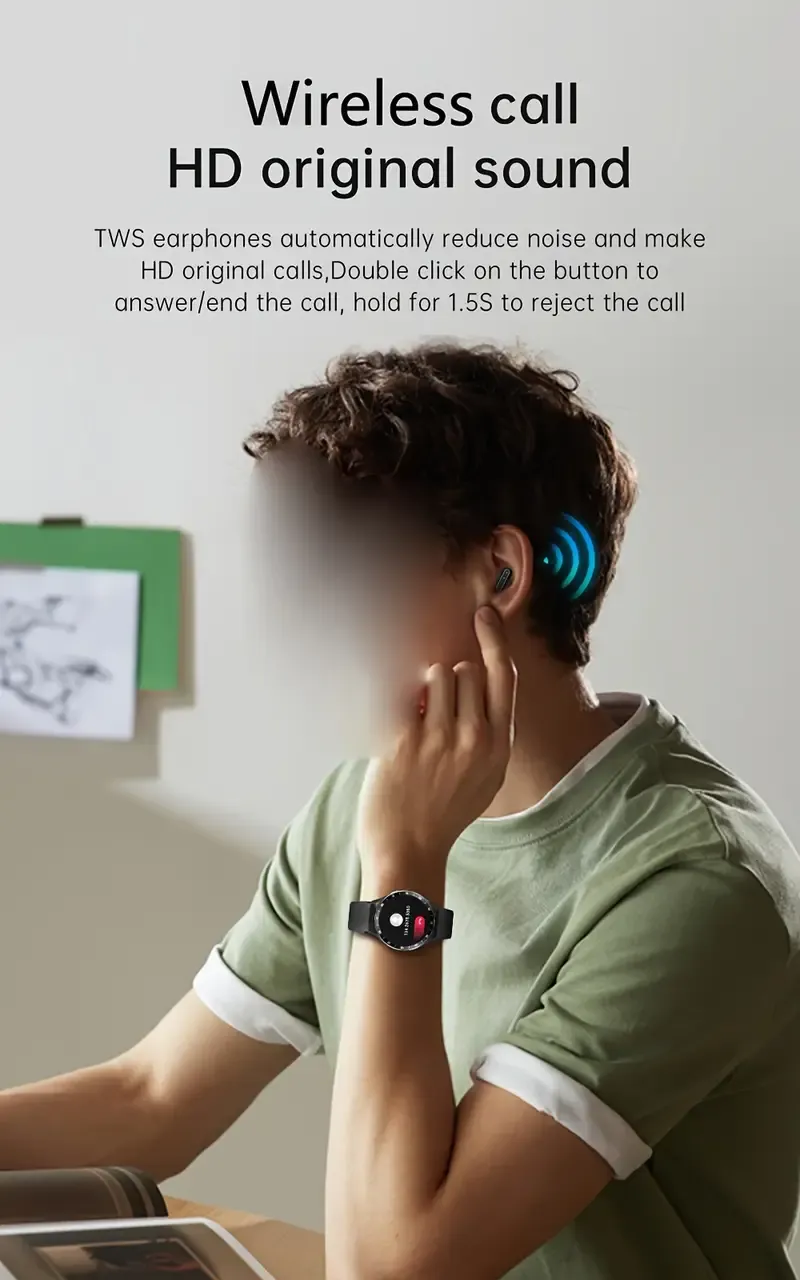 X10 Headset Smart Watch TWS Two In One, fashion sports music smart watch 🔥 220 sales