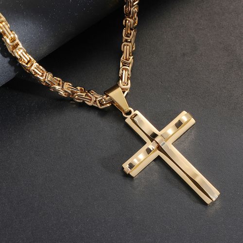 Hip Hop Christian Cross Stainless Steel Men's Pendant Necklace 138 sales