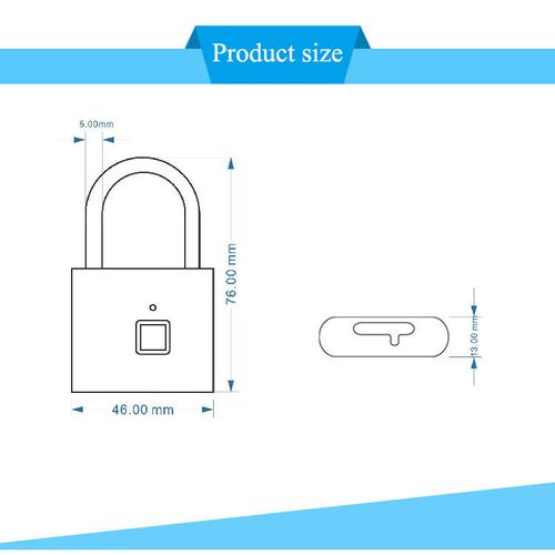Zinc Alloy Fingerprint Lock Keyless Anti-Theft Smart Lock Intelligent Safety Electronic Candado Padlock