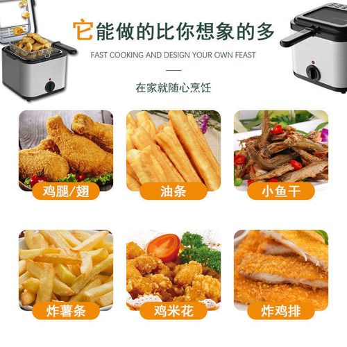 Electric Deep Fryer 2.5l Oil Capacity Deep Fryer Commercial Household square Stainless Steel