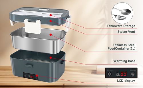 Electric Lunch Box Food Heater 3 in 1 Ultra Quick Heated Lu 861 sales