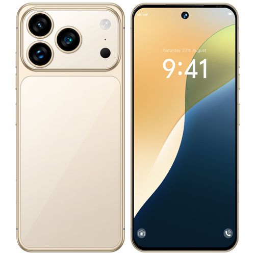Smartphone-7.3-inch 8000mAh Battery Face Unlock Global Version 5G Dual SIM - 78MP + 108MP Camera (Golden)