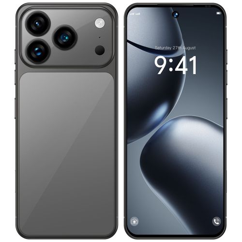 I17 Pro Max Android Smartphone, 4GB+64GB or 3GB+16GB, Global Version with 6.9-Inch Large Screen, Available in Black White Gray Gold Orange, Free Phone Case + Charger Included