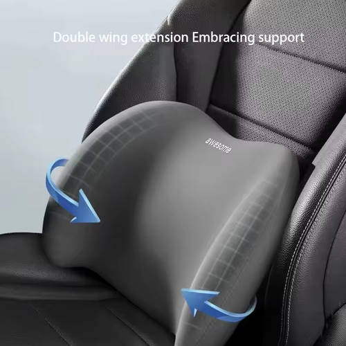 Memory Foam Car Neck Protector Soft Waist Cushion and Lumbar Support Auto Seat Headrest Pillow for Reading & Bed Rest