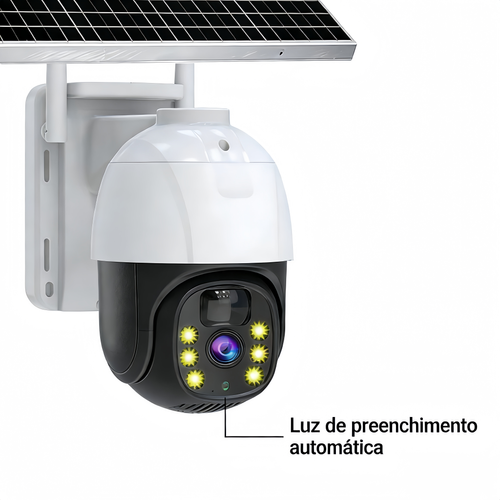 Câmera de Segurança Solar 4G  Monitoramento Remoto Sem EnergiaInternet, HD 360°, Resistente à Água (Para ExteriorCampo)