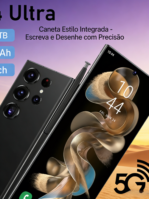 Smartphone S24 Ultra Tela de 7.3 Polegadas Caneta Integrada 16GB 64GB Android 5G