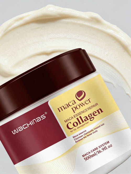 Máscara Capilar com Colágeno para Cabelos Crespos Reparo Profundo Suavização e Hidratação