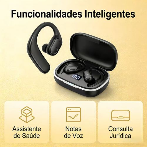 Bluetooth sem fio Bluetooth fones de ouvido de alta potência chamadas digitais osso condução esportivo fones de ouvido pendurados
