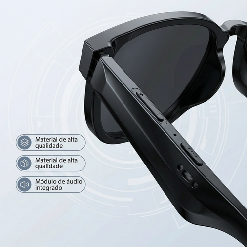 Óculos inteligentes com função de ligar e desligar automaticamente, óculos escuros para motoristas, óculos Bluetooth para ouvir música, fazer chamadas e navegação.