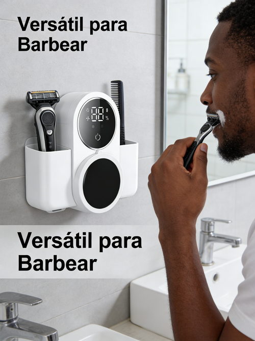 Desinfetante Inteligente de Escova de Dentes para Casal com Luz Ultravioleta UVC Ventilação Circulante e Tela Digital