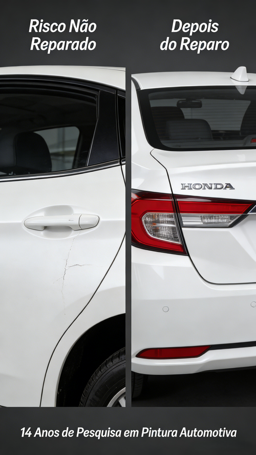 Tinta Spray para Carro Honda Cor Branco Seda Reparo de Riscos na Pintura