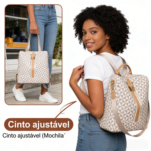 Mochila Feminina Estilo Europeu 2025 Grande Capacidade Mochila Mãe e Filha para Viagem e Lazer