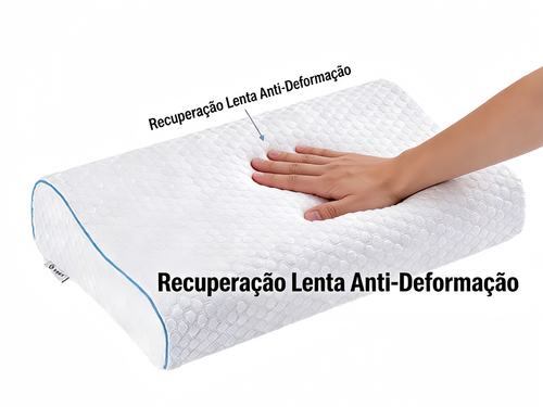 Travesseiro de Memória (Forma Ondulada, Baixo) – Especial para Hospital, Suporte Cervical, Resistente a Colapso, Classe A