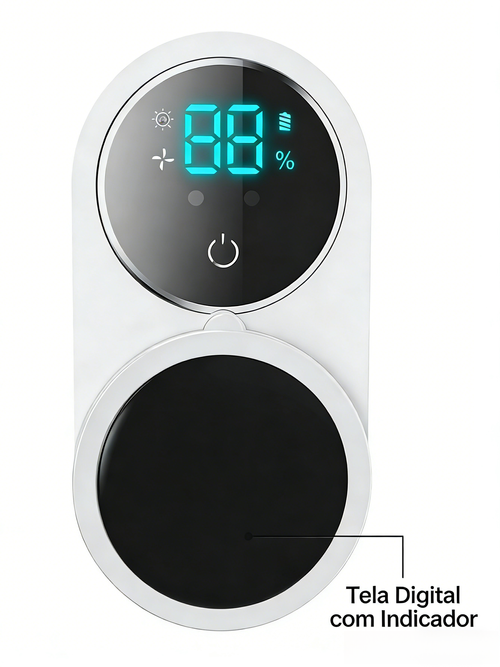 Desinfetante Inteligente de Escova de Dentes para Casal com Luz Ultravioleta UVC Ventilação Circulante e Tela Digital