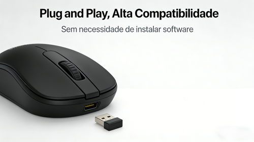 Kit Teclado e Rato Sem Fio Tri-Modo Carregável 104 Teclas em Português para Escritório