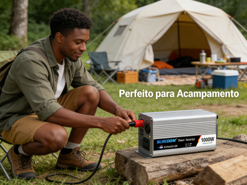 Inversor de Energia 1000W para Veículo Conversor de 12 24V para 110 220V com Porta USB