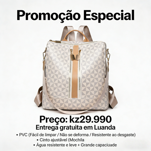 Mochila Feminina Estilo Europeu 2025 Grande Capacidade Mochila Mãe e Filha para Viagem e Lazer