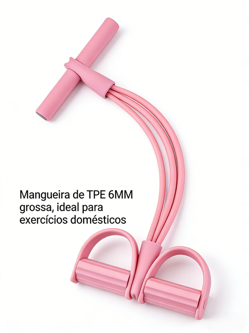 Equipamento de Exercício para Casa Peak Exercitador de Resistência com Pedal Antiderrapante para Treino de Braços Abdômen Costas Pernas