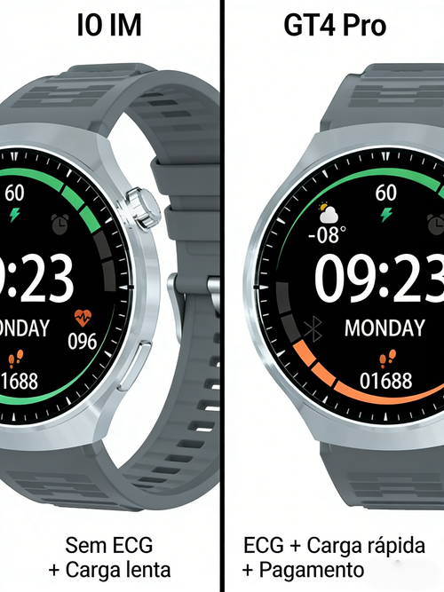 Relógio Inteligente GT4 Pro Pagamento Offline Chamada Bluetooth Monitoramento de Ritmo Cardíaco e Esportes