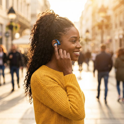 Fones de Ouvido Bluetooth Sem Fio com Condução Óssea de Orelha Aberta, Sem Inserção, Autonomia Extensa para Corrida e Atividades Gerais