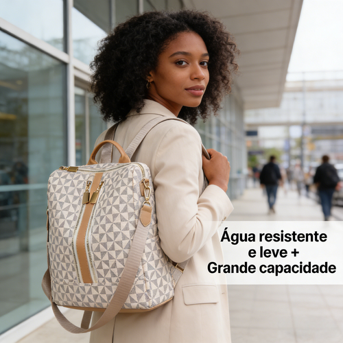 Mochila Feminina Estilo Europeu 2025 Grande Capacidade Mochila Mãe e Filha para Viagem e Lazer