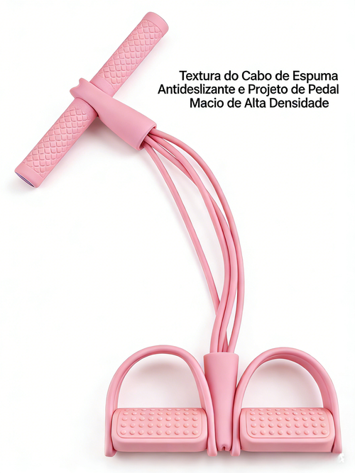 Equipamento de Exercício para Casa Peak Exercitador de Resistência com Pedal Antiderrapante para Treino de Braços Abdômen Costas Pernas