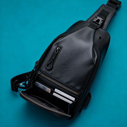 Mochila Tiracolo Masculina de Película Estilo Moto e Porto Hong Kong - Resistente e Prática para Dia a Dia em Luanda