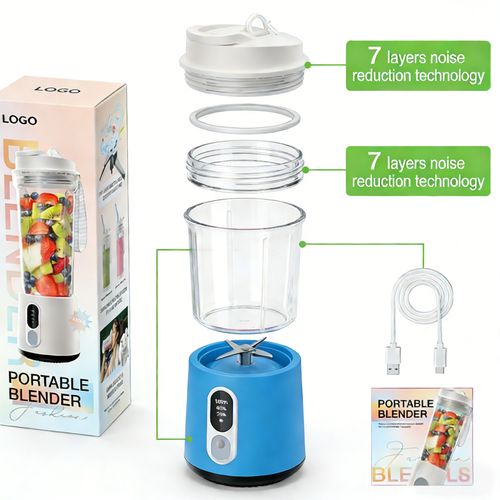 Liquidificador Portátil Azul Atualizado Quebra-Células Limpeza Automática Suco Portátil Entrega Gratuita em Luanda