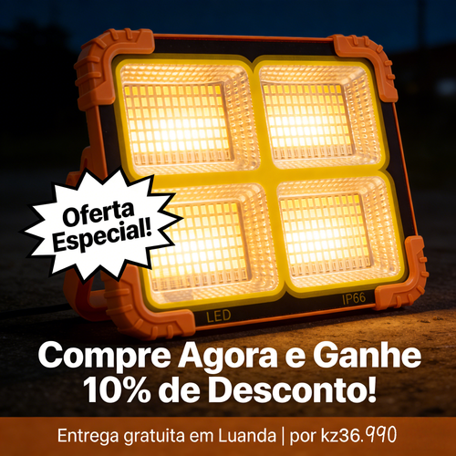 Luz de Emergencia Solar LED Super Brilhante Resistente a Agua para Exterior Acampamento Mercado Noturno